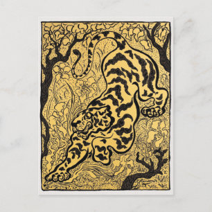 Postal Tigre en la selva (Tigre en la Jungla) (1893