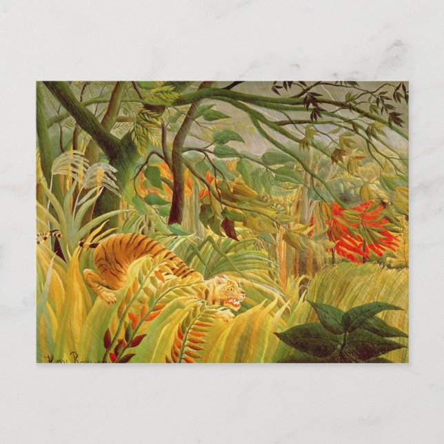 Postal Tigre en tormenta tropical en 1891 (Anverso)