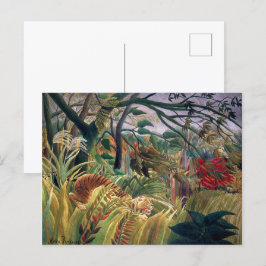 Postal Tigre en tormenta tropical | Henri Rousseau |