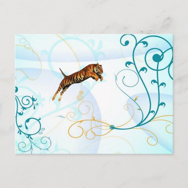 Postal Tigre glamuroso (Anverso)