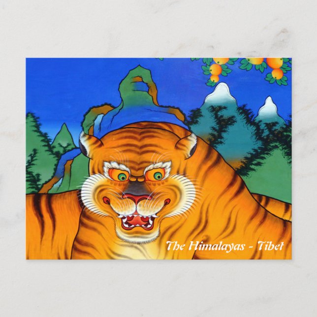Postal Tigre, Himalaya, selva Nepal/Tíbet (Anverso)