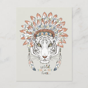 Postal Tigre, nativo americano jefe indio