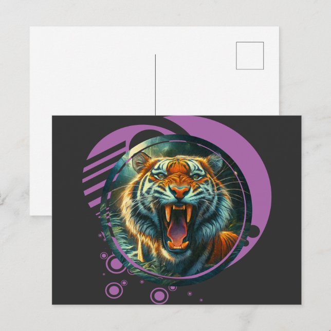 Postal Tigre ruidoso (Anverso / Reverso)