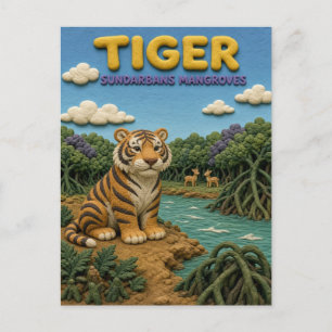 Postal Tigre Sundarbans Manglares Modern KlayKoo