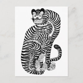 Postal Tigre talismánico vintage