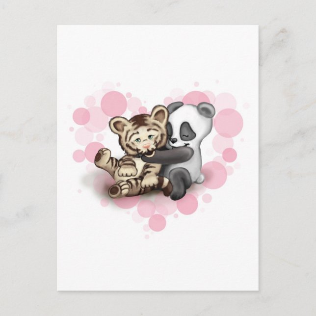 Postal Tigre y Panda (Anverso)