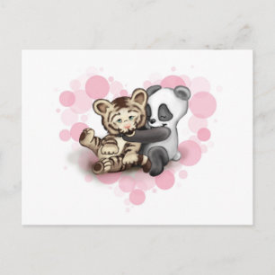 Postal Tigre y panda