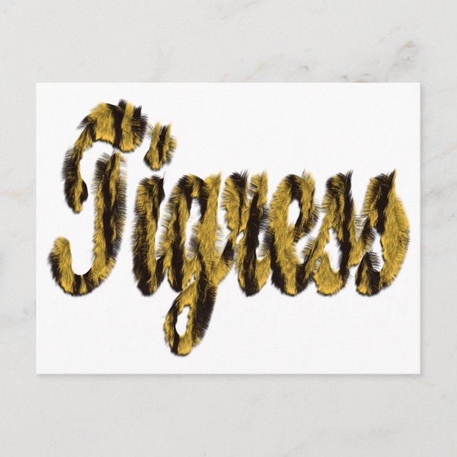 Postal Tigres - Texto de furor (Anverso)