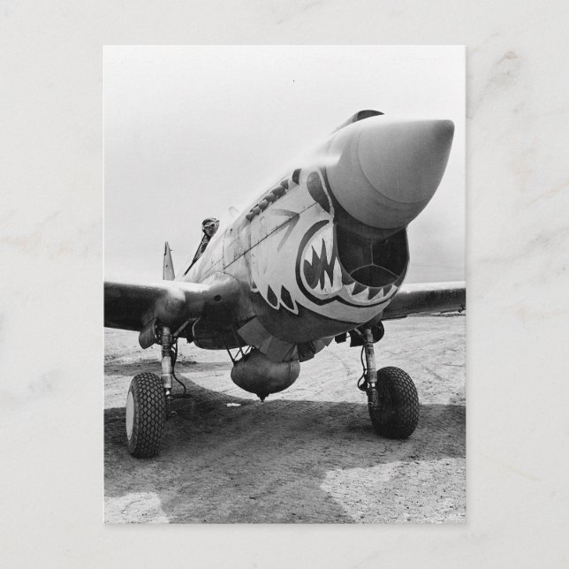Postal Tigres voladores P-40 Warhawk, 1941 (Anverso)