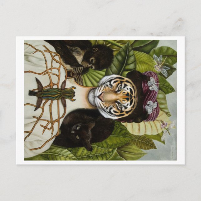 Postal Tigresa Kahlo (Anverso)