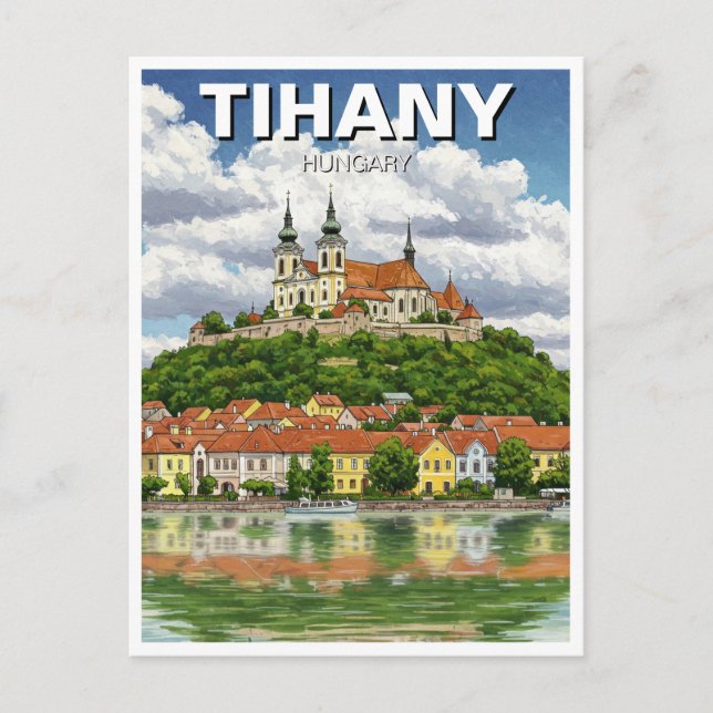 Postal Tihany Hungría Viaja (Anverso)