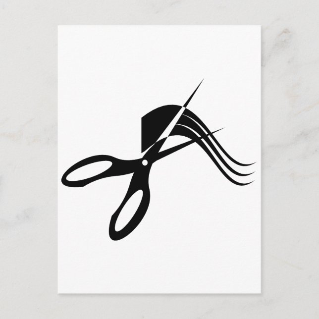 Postal Tijeras de barbería - Estilista de pelo (Anverso)