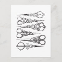 Tijeras de época elegante decoración en blanco neg