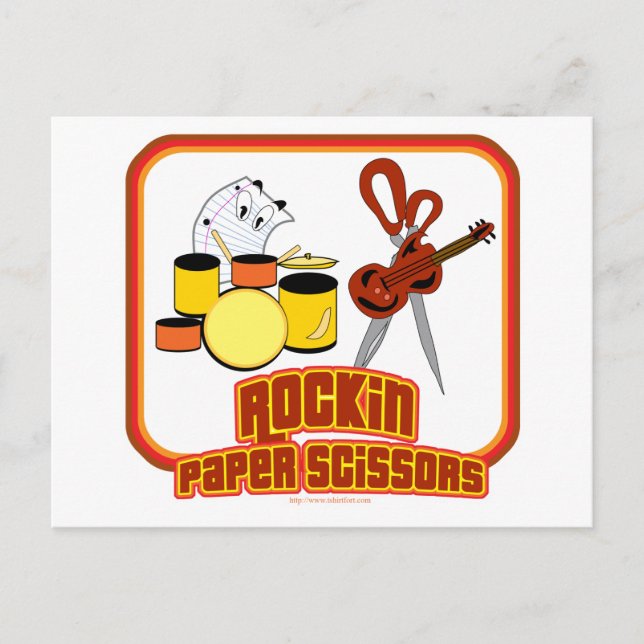 Postal Tijeras de papel Rockin (Anverso)