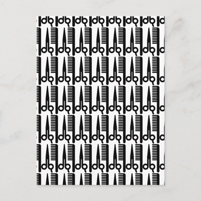 Postal Tijeras y peine (Anverso)