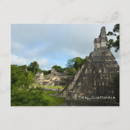 Postal Tikal Guatemala Vista del Templo Maya