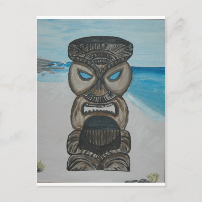 Postal tiki on maui beach 004 - Copy (Anverso)