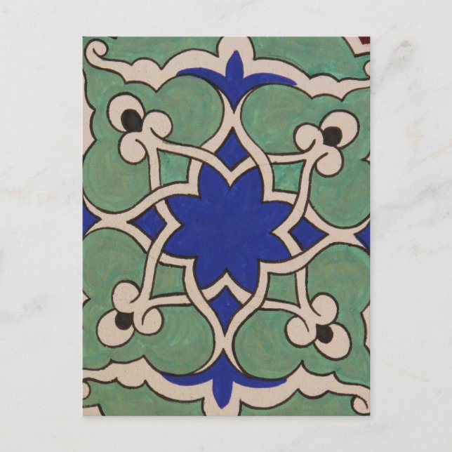 Postal Tile antiguo otomano de Turquía árabe (Anverso)