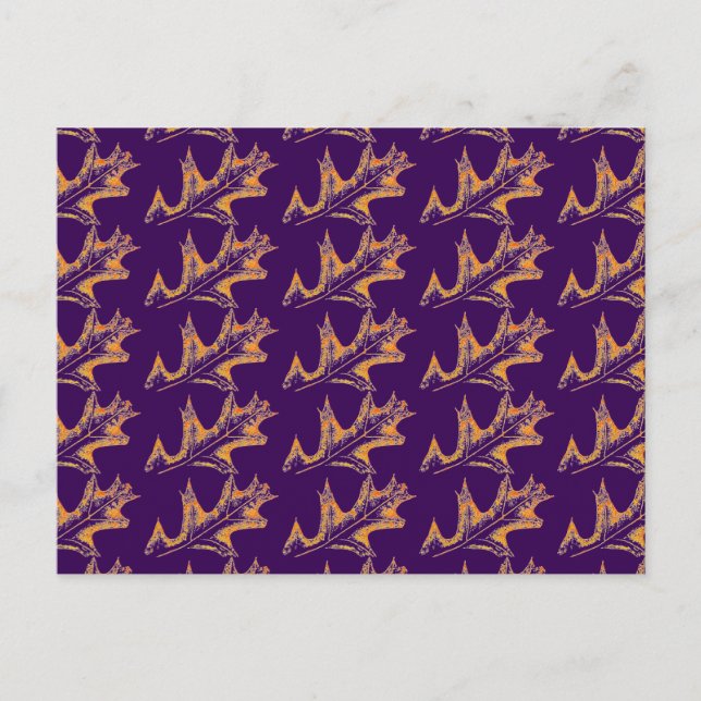 Postal "Tiled Oak Yellow Purple" (roble enlosado m (Anverso)