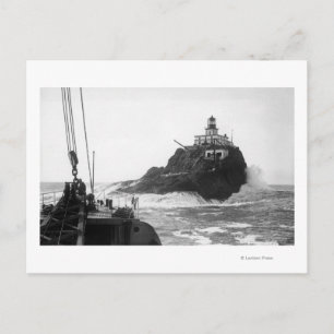 Postal Tillamook, faro de Oregon de la fotografía del bar