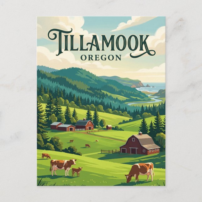 Postal Tillamook, Oregón (Anverso)