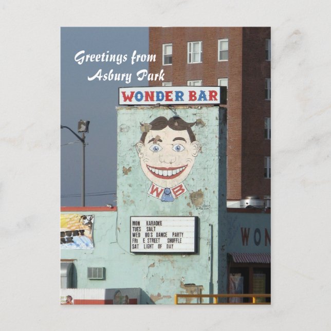 Postal Tillie / Wonder Bar en Asbury Park NJ (Anverso)