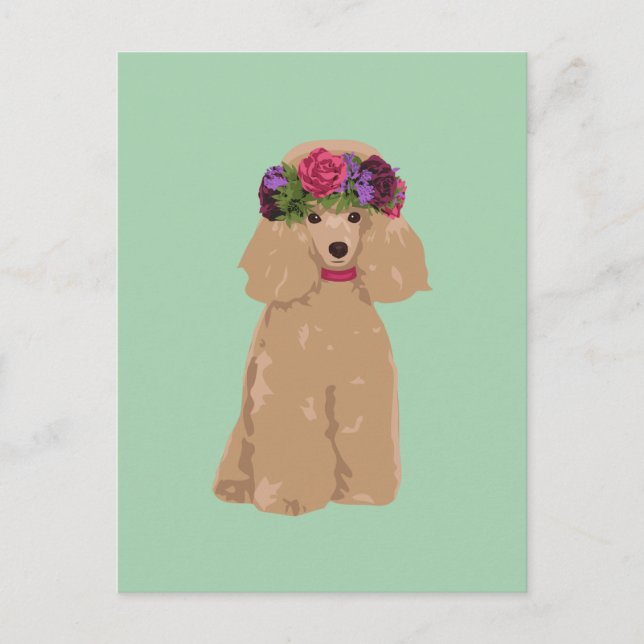 Postal Tilly The Flowwn Cute Toy Poodle Puppy Perro (Anverso)