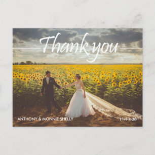 Postal Timeless 2 Photo Boda Gracias Postcard
