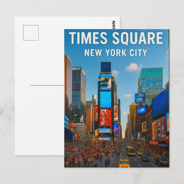 Postal Times Square – Ciudad de Nueva York (Anverso / Reverso)