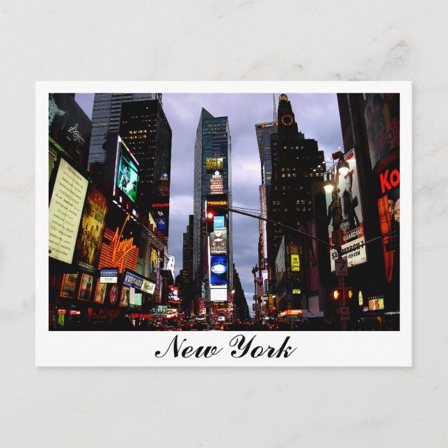 Postal Times Square Postcard New York Souvenir Card (Anverso)