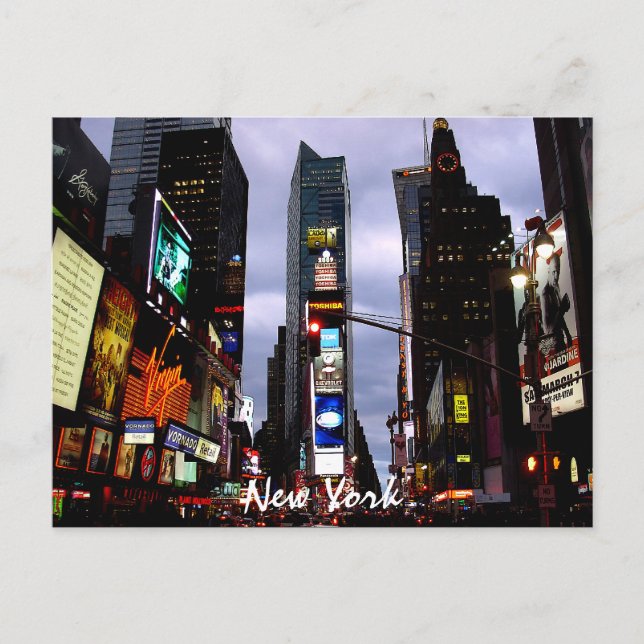 Postal Times Square Postcard New York Souvenir Card (Anverso)