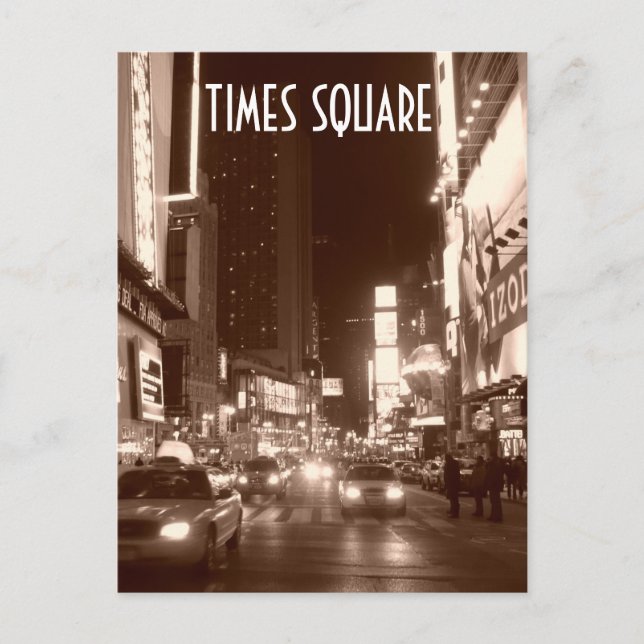Postal Times Square (sepia) (Anverso)