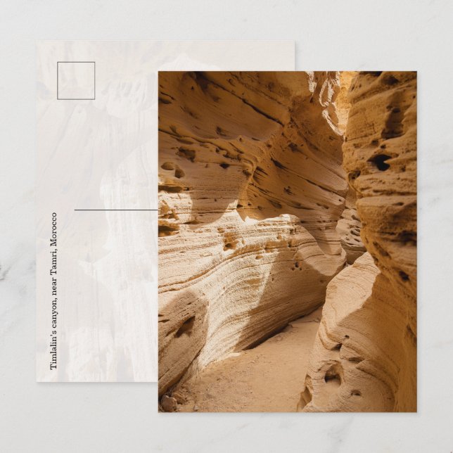 Postal Timlalin’s canyon, near Tamri, Morocco travel (Anverso / Reverso)