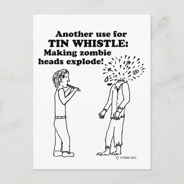 Postal Tin Whistle Zombie Explode (Anverso)
