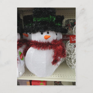 Postal Tinseled Snowman