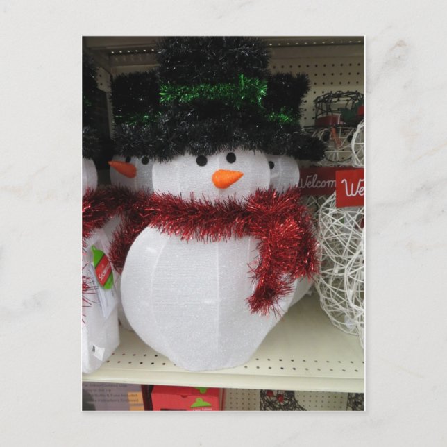 Postal Tinseled Snowman (Anverso)
