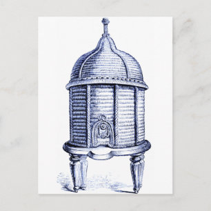 Postal Tinta azul de Beehive vintage