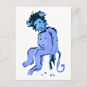 Postal tinta de mono emo