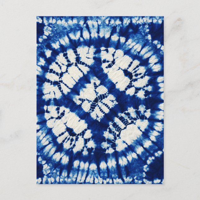 Postal Tinte de Shibori South Seas Índigo Batik (Anverso)