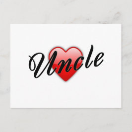 Postal Tío con el gráfico del corazón