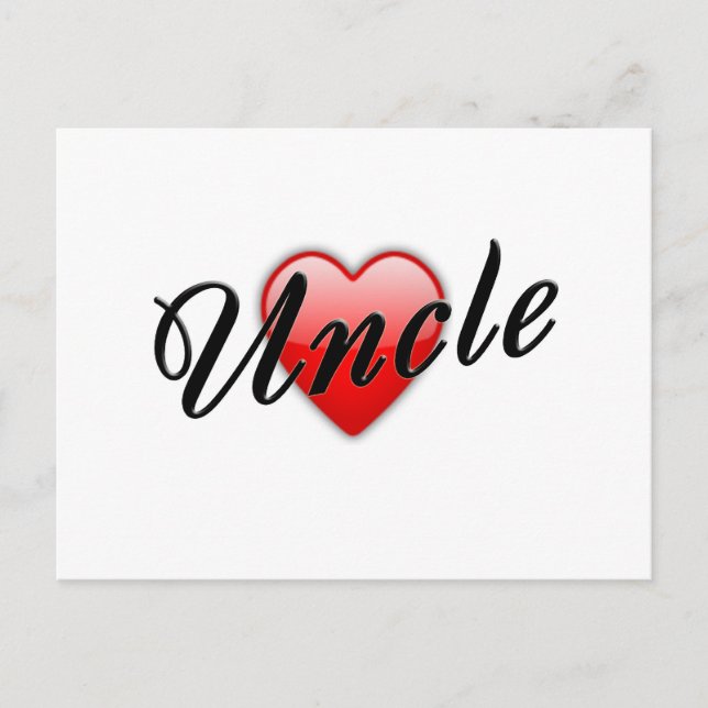 Postal Tío con el gráfico del corazón (Anverso)