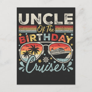 Postal Tío del crucero de cumpleaños vacaciones
