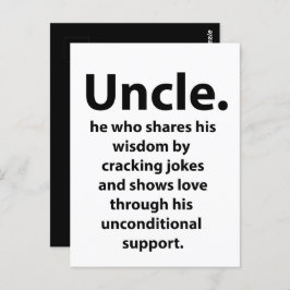 Postal Tío Inspirador Divertido 