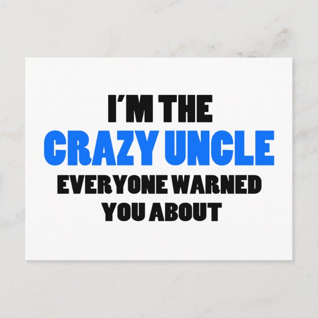 Postal Tío Loco Sobre El Que Te Avisaron (Anverso)