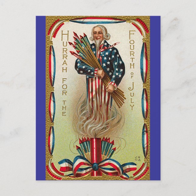Postal Tío Sam Forth de julio (Anverso)