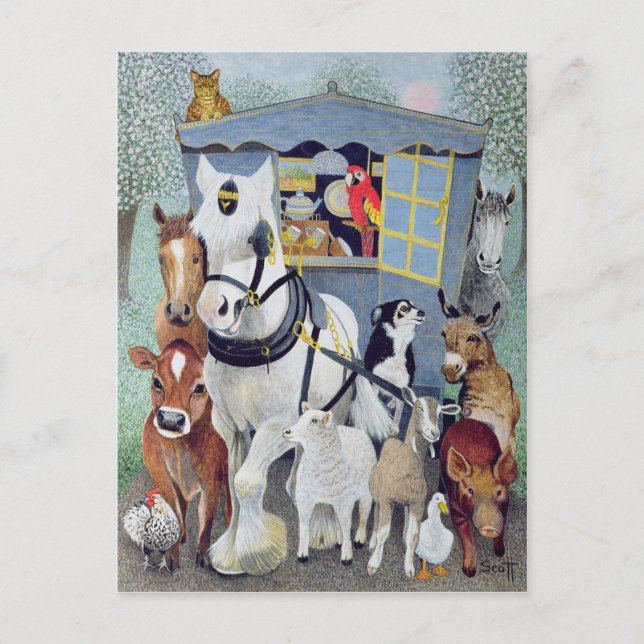 Postal Tío Tom Cobbley y todos (Anverso)