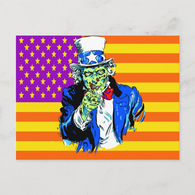 Postal Tío Zombie Sam (Anverso)