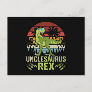 Postal Tíoesarurus Rex Diseño Fresco de Dinosaurio Retr