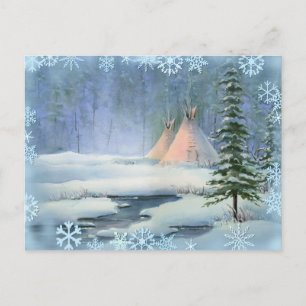 POSTAL TIPI PACÍFICO Y SNOWFLAKES DE SHARON SHARPE