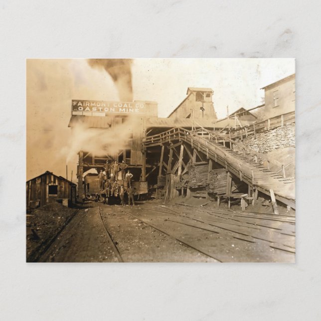 Postal Típica de carbón en la mina Gaston (Anverso)